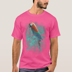 Ware papegaai kosmische melkweg hemelse buitenruim t-shirt