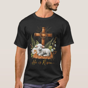 Ware Pasen Hij Is Opgewekt Lam Kroon Van Doorn Kru T-shirt