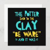 Ware Potter Pottery Ceramics Clay Artist Gift Kaart (Voorkant / Achterkant)