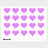 Ware Romance gedichtenpatroon roze Hart Sticker (Vel)