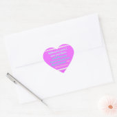 Ware Romance gedichtenpatroon roze Hart Sticker (Envelop)