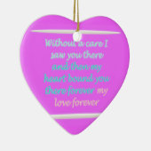 Ware Romance gedichtenpatroon roze Keramisch Ornament (Rechts)