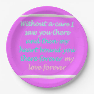 Ware Romance gedichtenpatroon roze Papieren Bordje