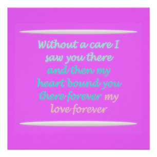 Ware Romance gedichtenpatroon roze Perfect Poster