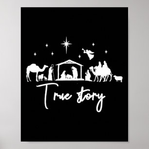 Ware verhaal kerstmis baby poster