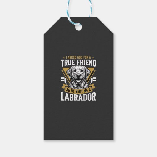 Ware Vriend Labrador Hond Cadeaulabel (Voorkant)