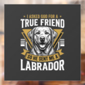 Ware Vriend Labrador Hond Raamsticker (Vel 2)