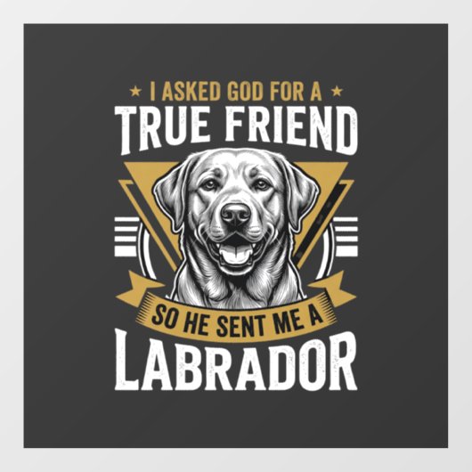 Ware Vriend Labrador Hond Raamsticker (Vel)