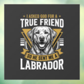 Ware Vriend Labrador Hond Raamsticker (Vel 3)