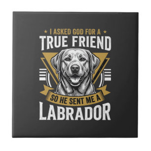 Ware Vriend Labrador Hond Tegeltje
