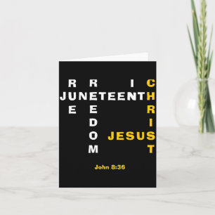 ware vrijheid in Jezus christelijke Juneteenth Kaart