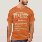 Warehouse Manager Dictionary Term Sarcastic T-shirt (Voorkant)