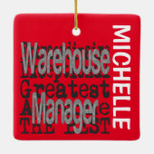 Warehouse Manager Extraordinaire CUSTOM Keramisch Ornament (Achterkant)