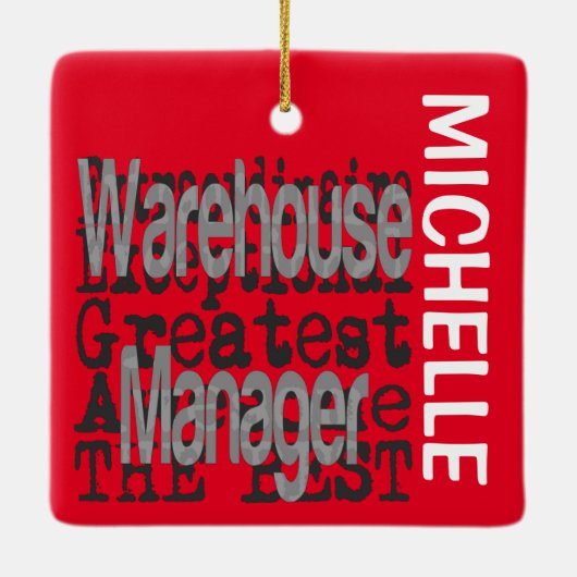 Warehouse Manager Extraordinaire CUSTOM Keramisch Ornament (Achterkant)
