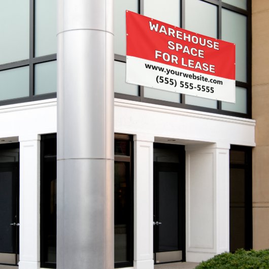 Warehouse Space Lease Banner (Buitenkant Gebouw)