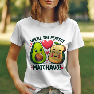 Waren de Perfecte Matchavo Schattige Koppels T-shirt