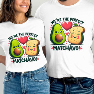Waren de Perfecte Matchavo Schattige Koppels T-shirt