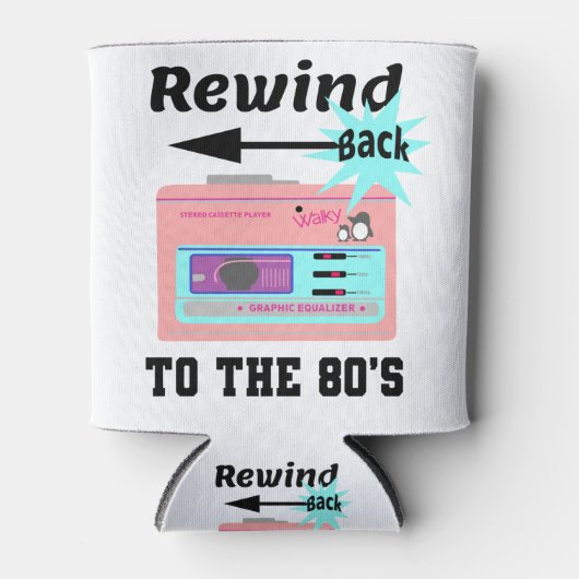 waRewind Terug naar de jaren 80 Blikjeskoeler (Voorkant)