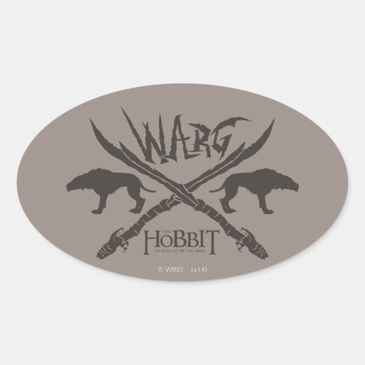 Warg Movie-pictogram Ovale Sticker (Voorkant)