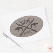 Warg Movie-pictogram Ovale Sticker (Envelop)