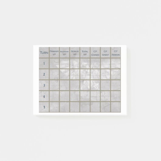 Warhammer 40K Score Tracker; 10e édition Post-It (Devant)