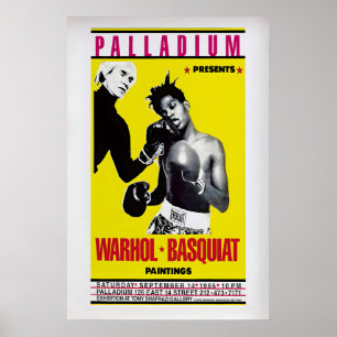 Warhol Basquiat tentoonstelling poster vintage kun