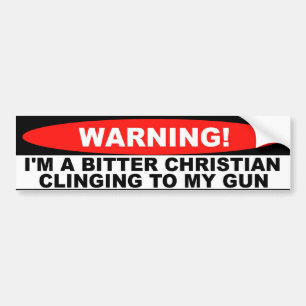 WaringI Ik ben een bitter Christelijk kloppend aan Bumpersticker