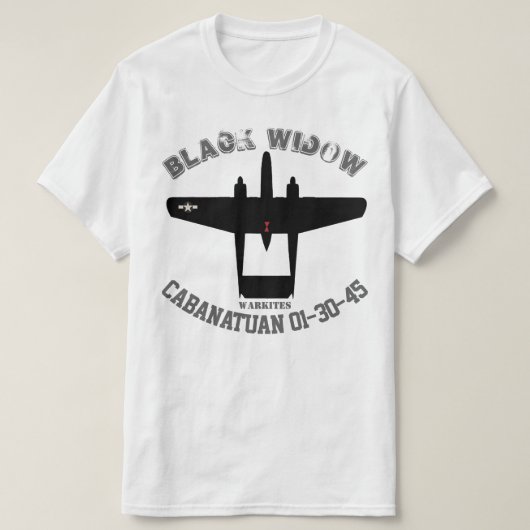 Warkites P-61 Black Widow T-shirt (Design voorkant)