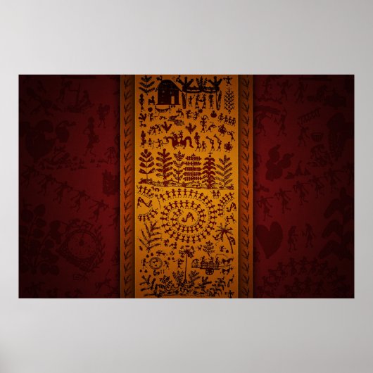 Warli Art Poster (Voorkant)
