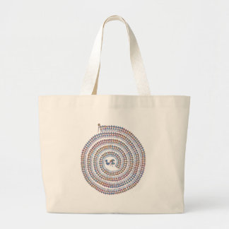 Warli PSYCHEDELIC Spiral Grote Tote Bag