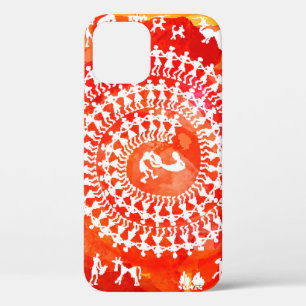 Warli schilderij - traditioneel getekend met de ha iPhone 12 hoesje