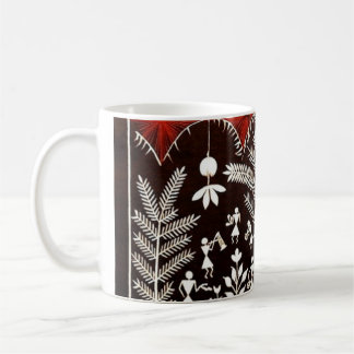 Warli-stamboom van het leven-houten walart koffiemok