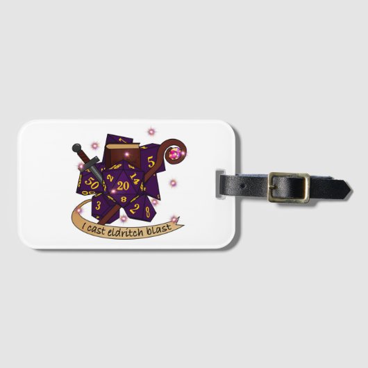 Warlock Dice Design Bagagelabel (Voorkant (horizontaal))