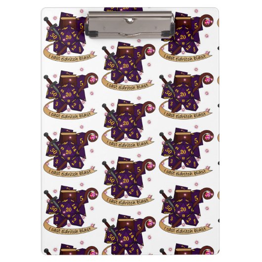 Warlock Dice Design Klembord (Voorkant)
