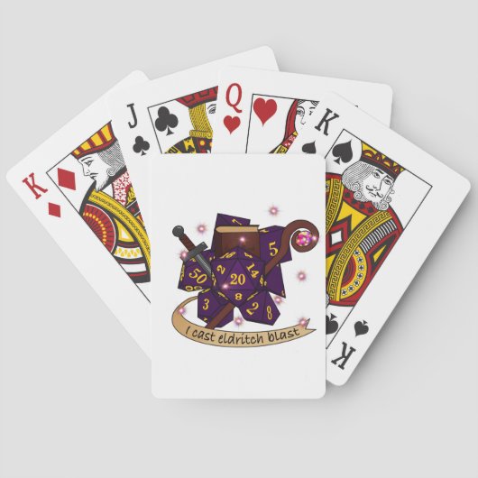 Warlock Dobbelsteen Ontwerp Pokerkaarten (Achterkant)