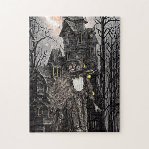 Warlock man heks haunted house fantasy dark art legpuzzel