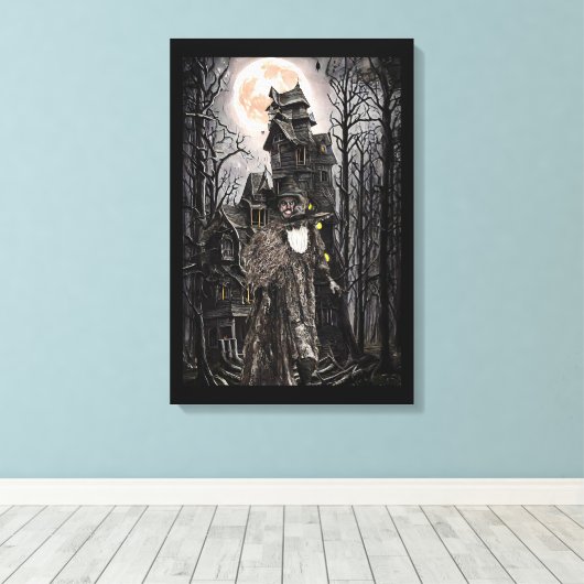 Warlock man witch haunted house fantasy dark art  canvas afdruk (Insitu (Houten vloer))