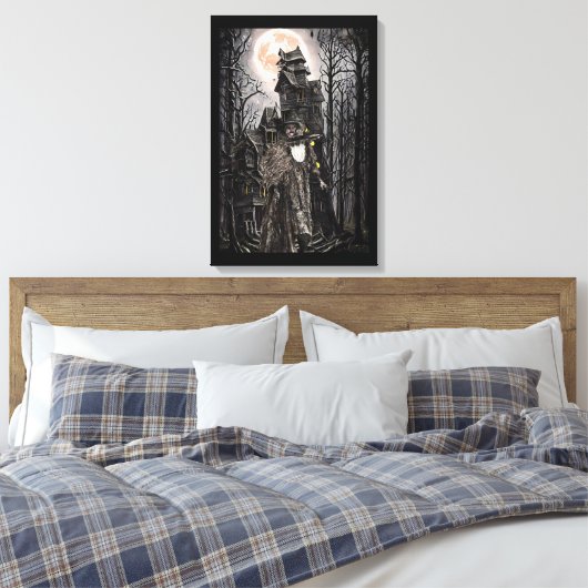 Warlock man witch haunted house fantasy dark art  canvas afdruk (Insitu (Slaapkamer))