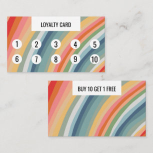 Warm Aarde Regenboogminimalistische handbediende S Klantenkaartje