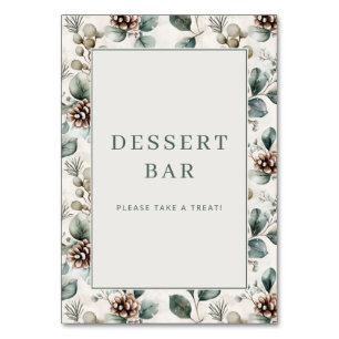 Warm Aards Bloemig Dessertbar Bord Kaart