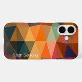 warm Abstract driehoekspatroon Case-Mate iPhone Case (Achterkant (horizontaal))