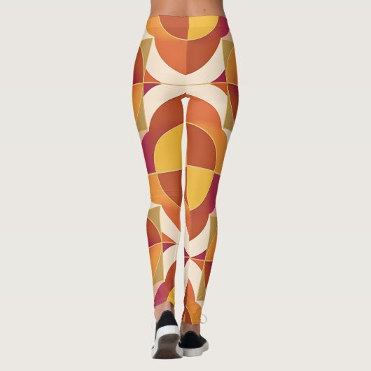 Warm Abstract Patterned Leggings (Achterkant)