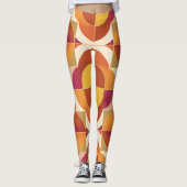 Warm Abstract Patterned Leggings (Voorkant)