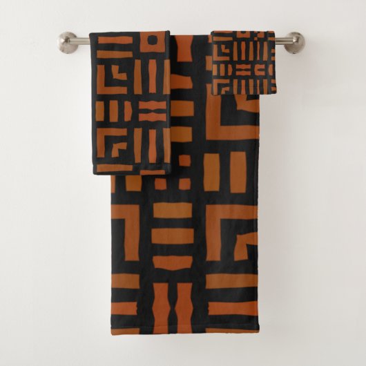 Warm African Tribal Design Bad Handdoek (Insitu)