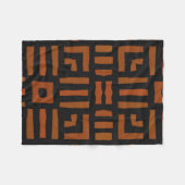 Warm Afrikaans geometrisch tribaal ontwerp Fleece Deken (Voorkant (Horizontaal))
