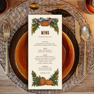 Warm Americana Harvest Thanksgiving Menu
