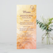 Warm Autumn Marble Wedding Menu (Debout devant)