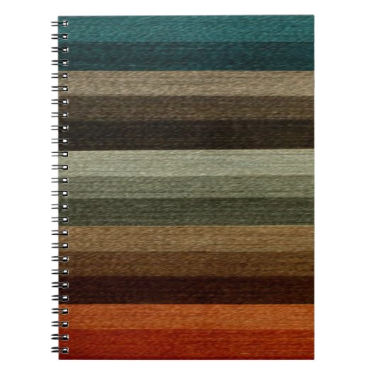  Warm Autumn Striped Pattern, Earth Tones Notitieboek (Voorkant)