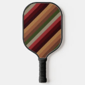 Warm Autumn Stripes Pickleball Paddle (Voorkant)