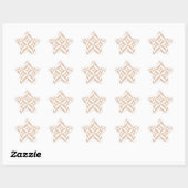 Warm Beige Geometric Deco Cube Patroon Ster Sticker (Vel)